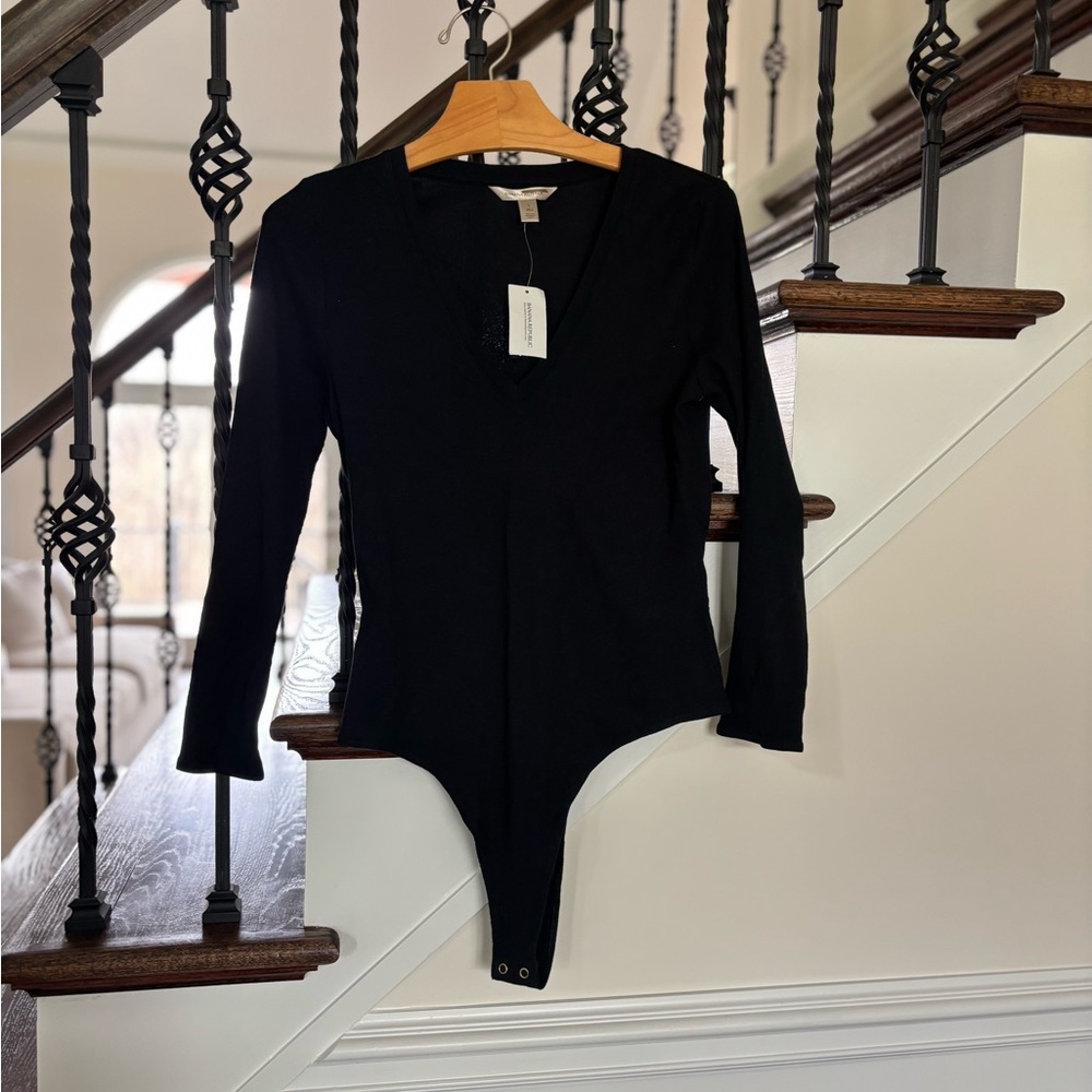 Banana Republic Black Long Sleeve Bodysuit